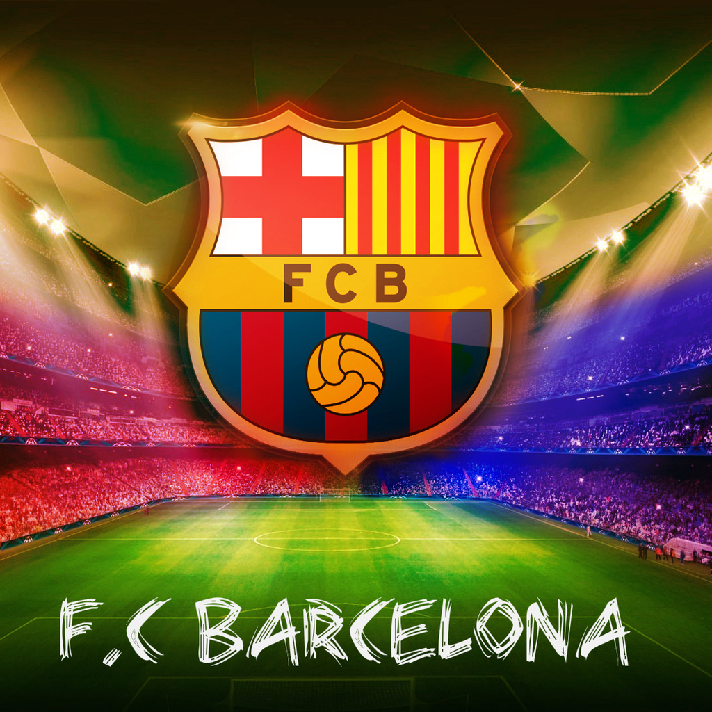 Download Fc Barcelona Logo Fc Barcelona Logo Wallpaper In 1024x1024 Resolution
