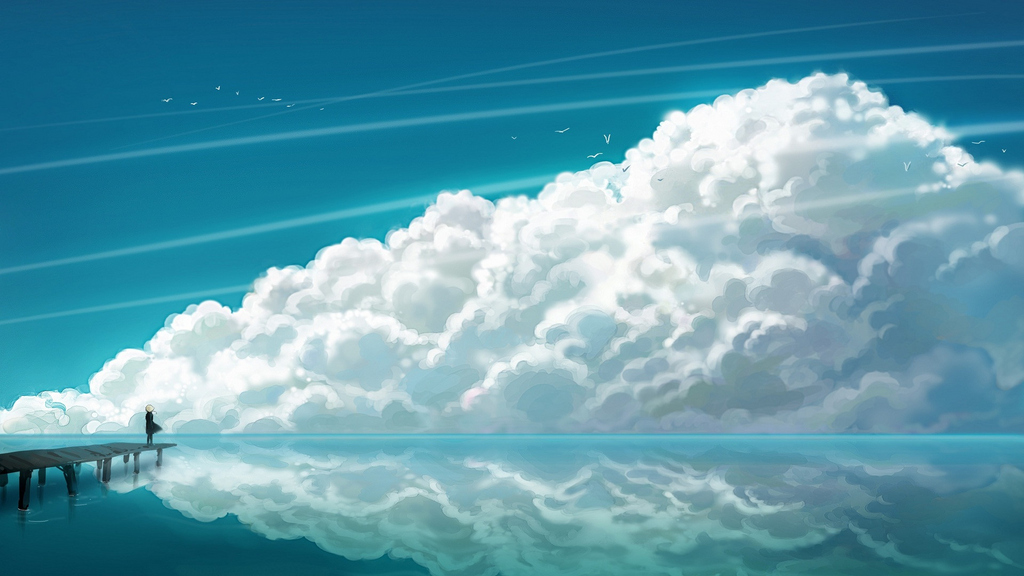 Cảm nhận nét độc đáo của Anime trong màn hình của bạn với bộ hình Storm Clouds Coming. Tải về ngay để đón gió và mưa trên vùng trời đầy tuyệt vời! Điểm nhấn của bức tranh chính là những đám mây màu xám đen hình thành trong cơn bão sắp đến.