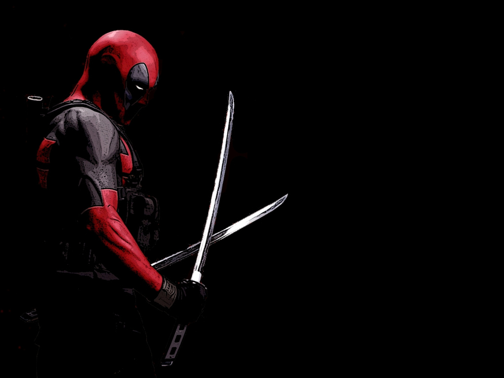 Download Deadpool Movie Black and Red, Deadpool, Movie, Black, Red Wallpaper  in 1024x768 Resolution