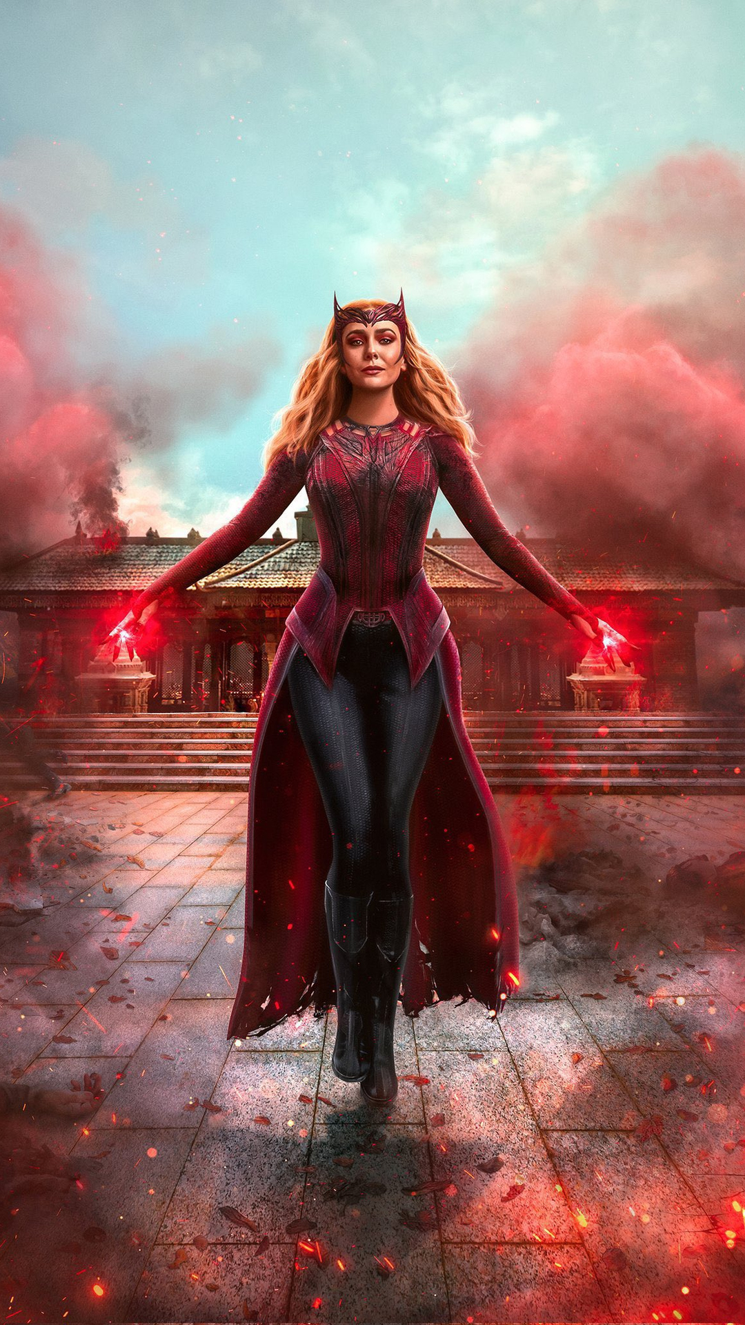 Download Scarlet witch, Wanda, Marvel Wallpaper in 1080x1920 Resolution