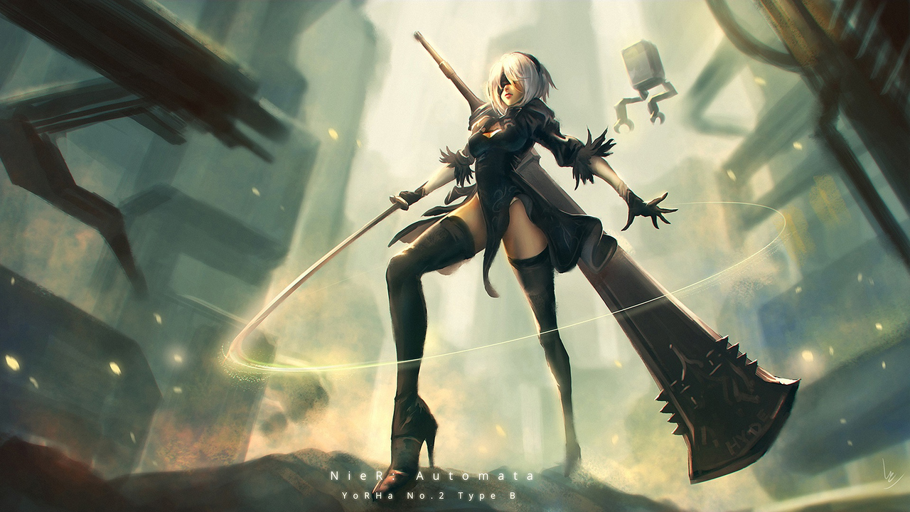 Cyberpunk 2077 Girl Samurai Jacket Nier 2B HD 4K Wallpaper #8.2207