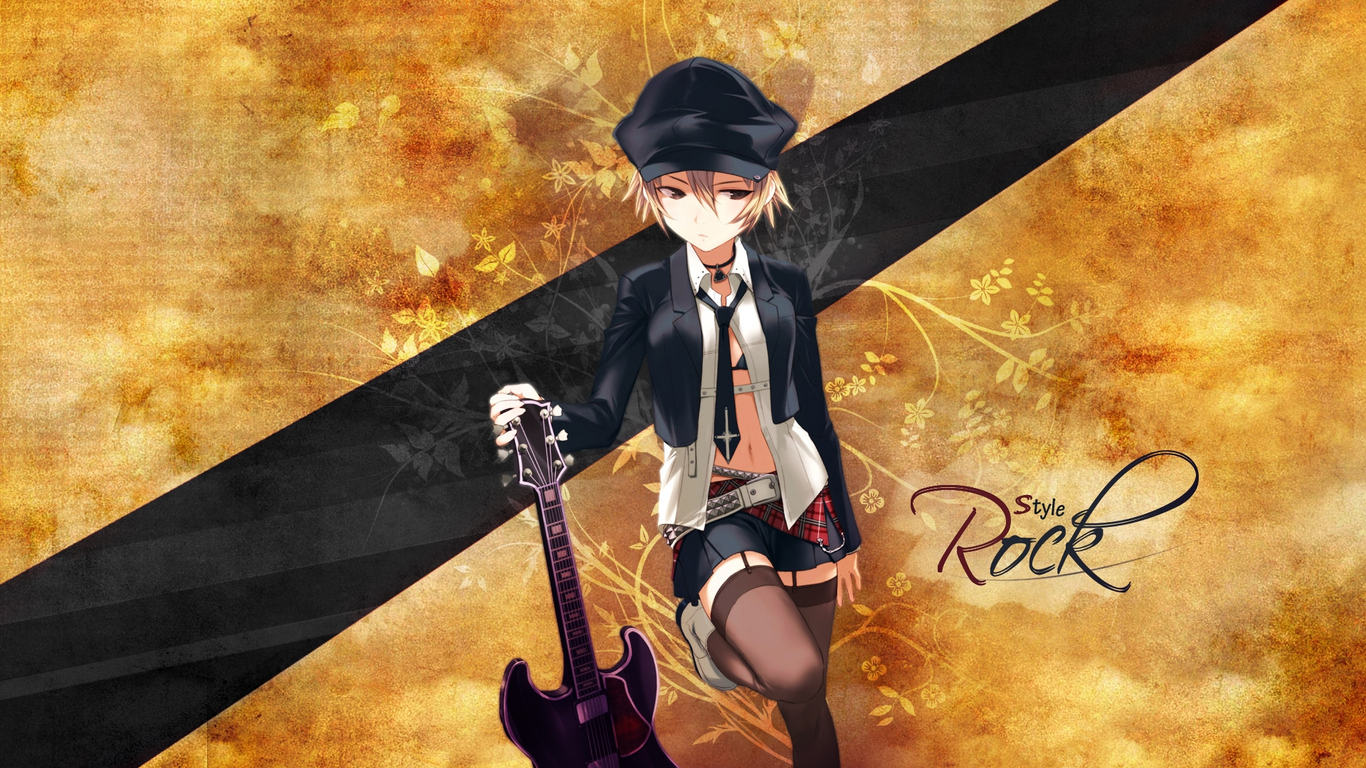 Download Wallpapers Of Anime Girl Playing Guitar Anime Music Wallpaper   फट शयर
