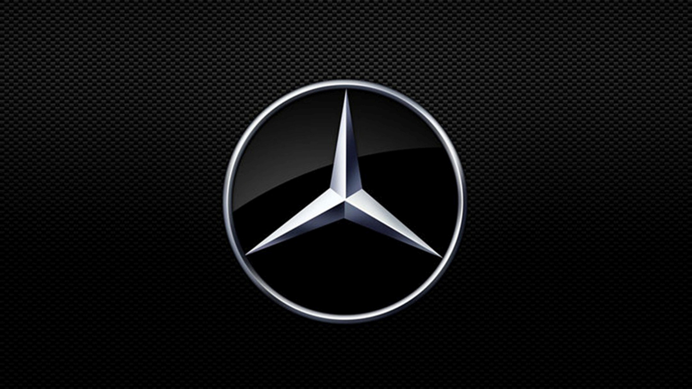 Download Mercedes Benz Logo Black, Mercedes, Mercedes benz, Logo, Black  Wallpaper in 1366x768 Resolution