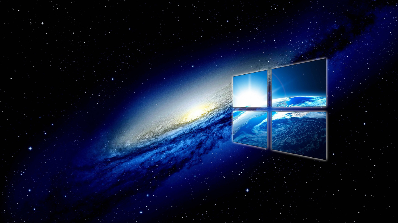 Download Windows 10 A Computer Space Wallpaper In 1366x768 Resolution