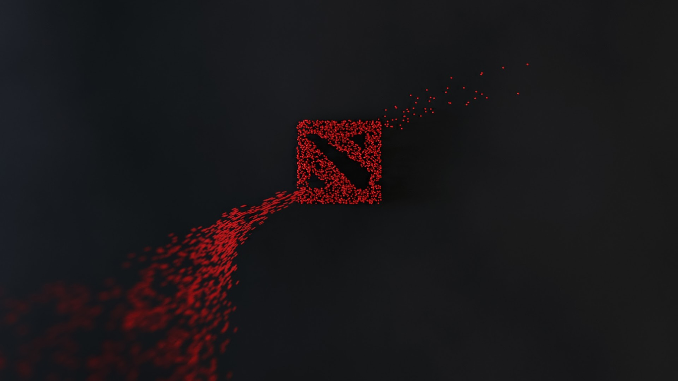 dota 2 logo wallpaper 1366x768