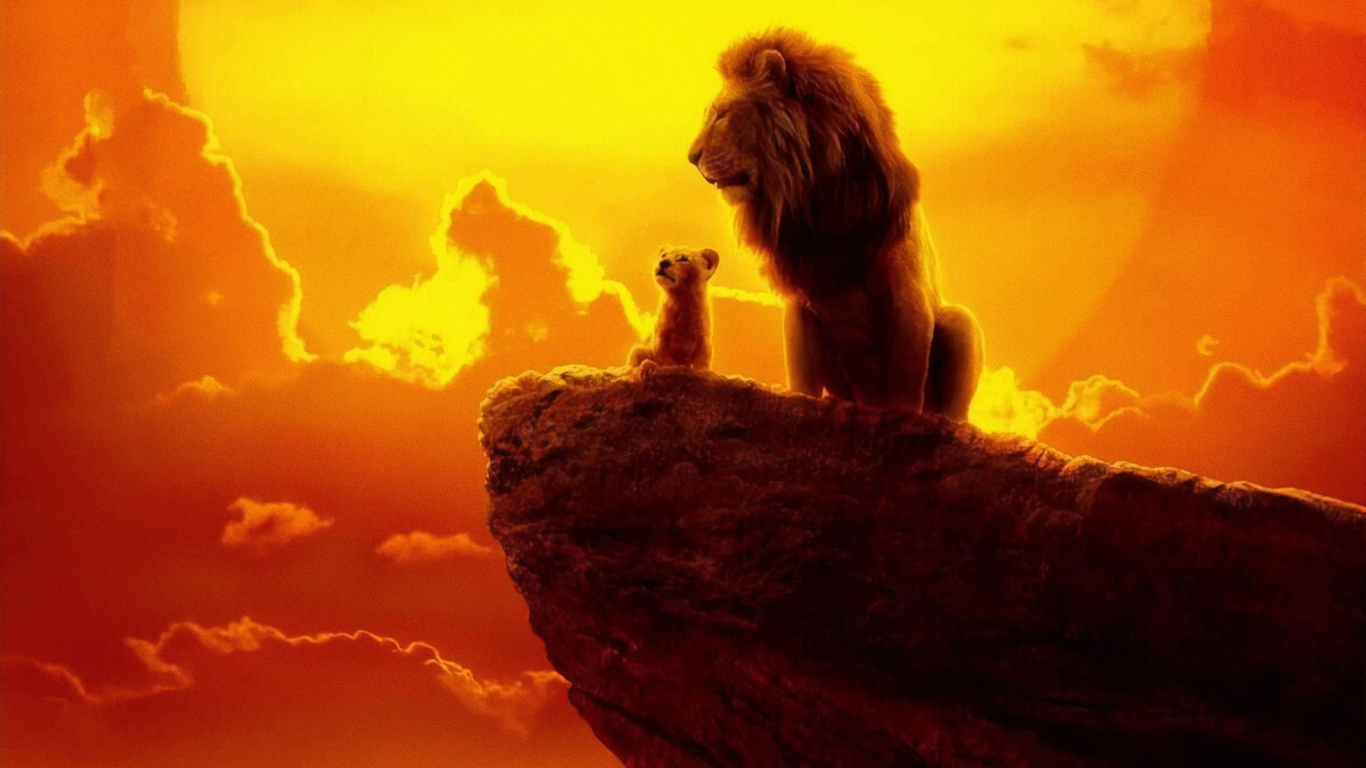 Download Lion king, King, A lion Wallpaper in 1366x768 Resolution
