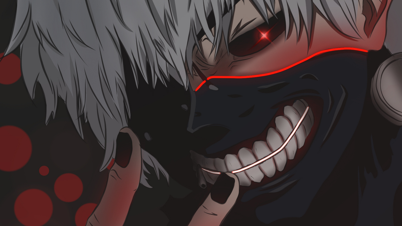 Скачать обои Tokyo Ghoul, Канеки, Канекикен, Кенканеки, Игр, Токийский гуль  в разрешении 1366x768 на рабочий стол