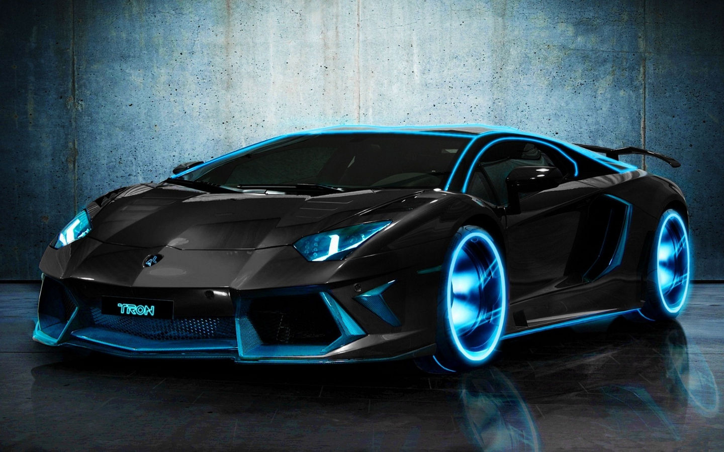 Download Lamborghini Tron Version, Lamborghini, Tron, Version Wallpaper in  1440x900 Resolution