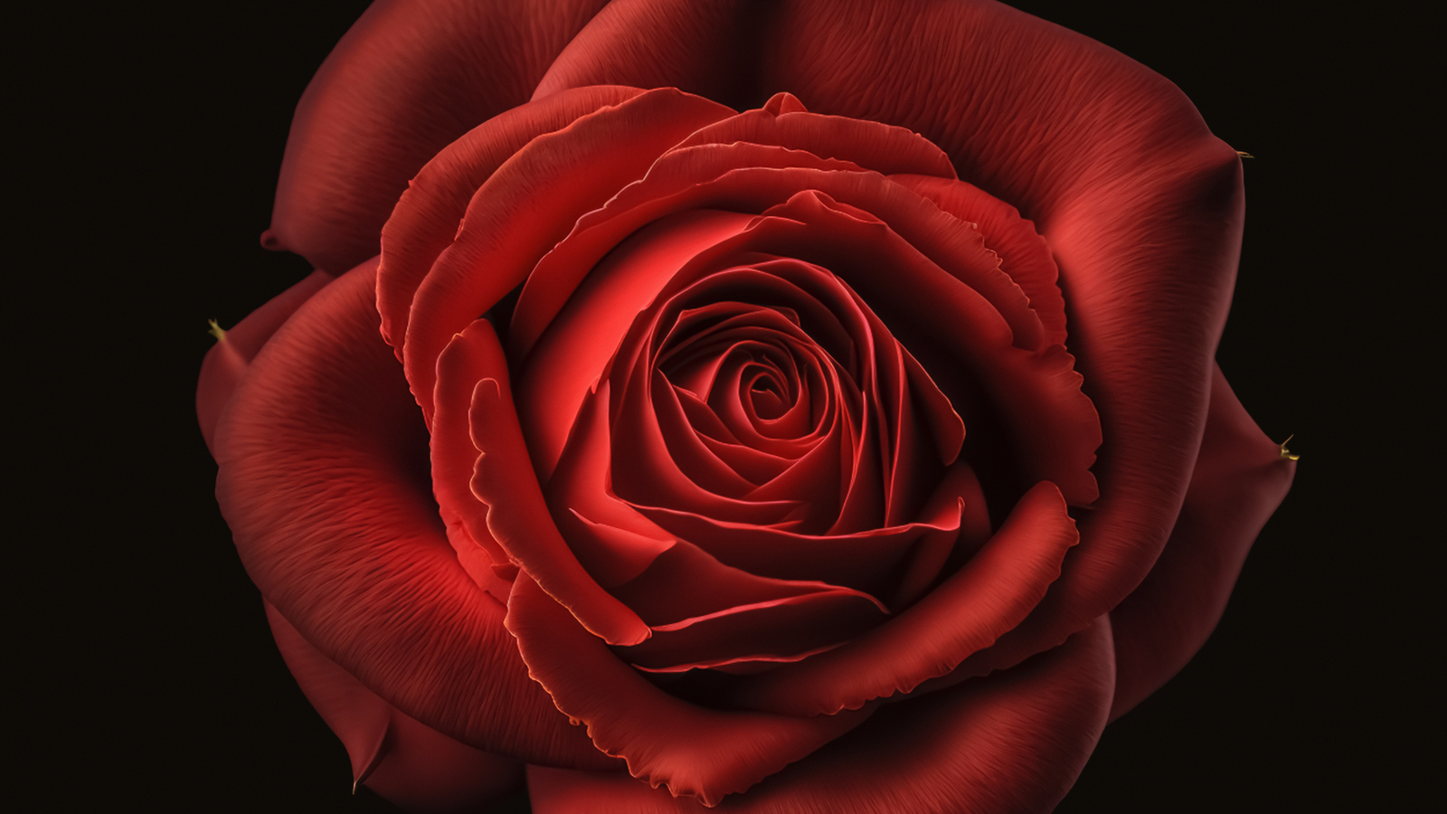 Download Red Rose, Amoled, Black background, Rose, Flower Wallpaper in  1600x900 Resolution