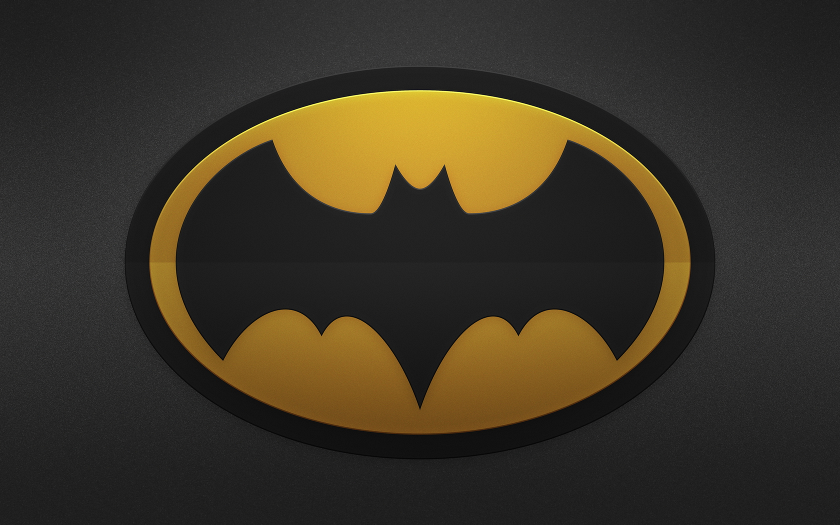 Download Batman Yellow Black Logo, Batman, Yellow, Black, Logo Wallpaper in  1680x1050 Resolution