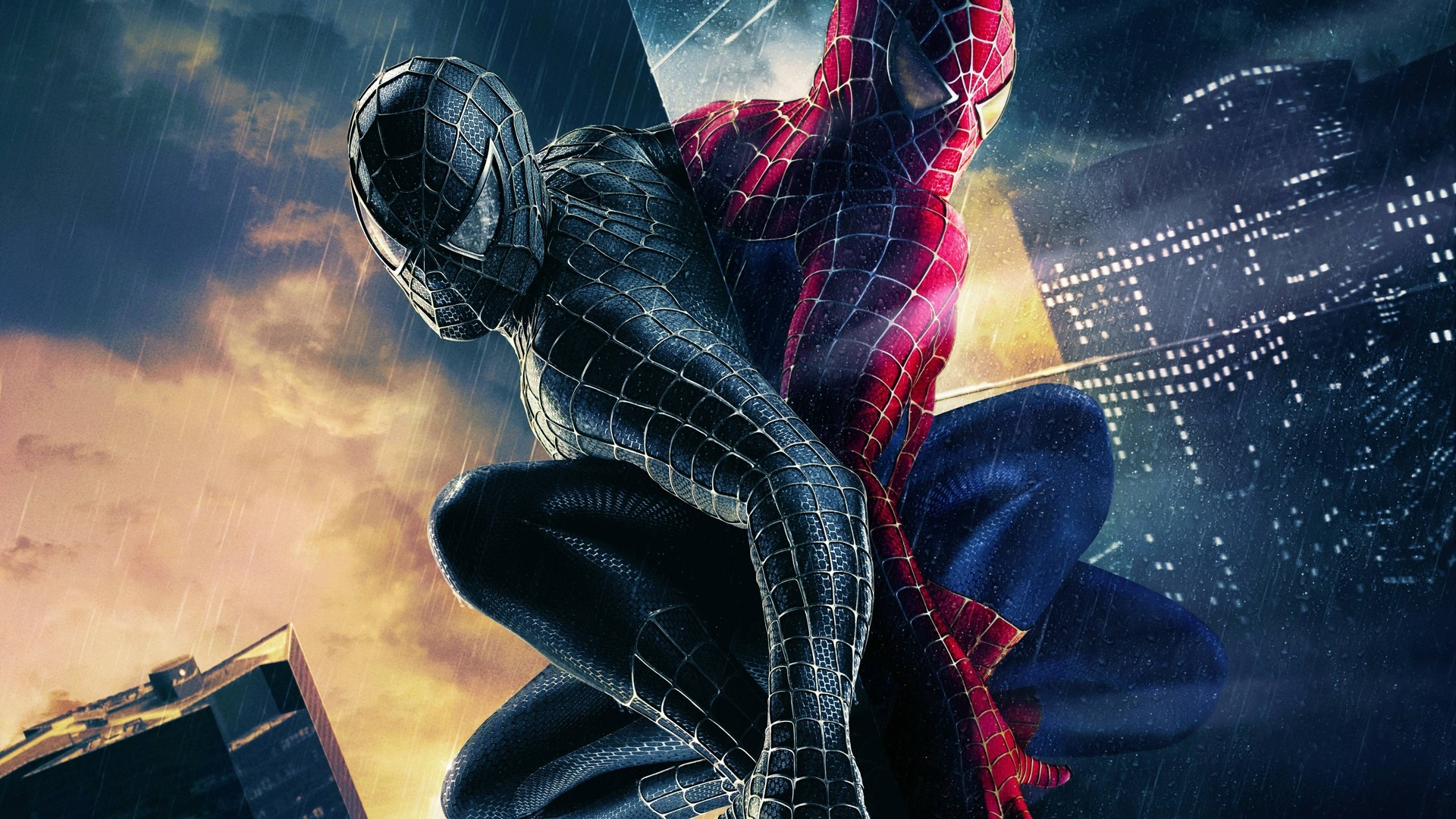 Download Black Spiderman, Black, Spider man Wallpaper in 1920x1080  Resolution