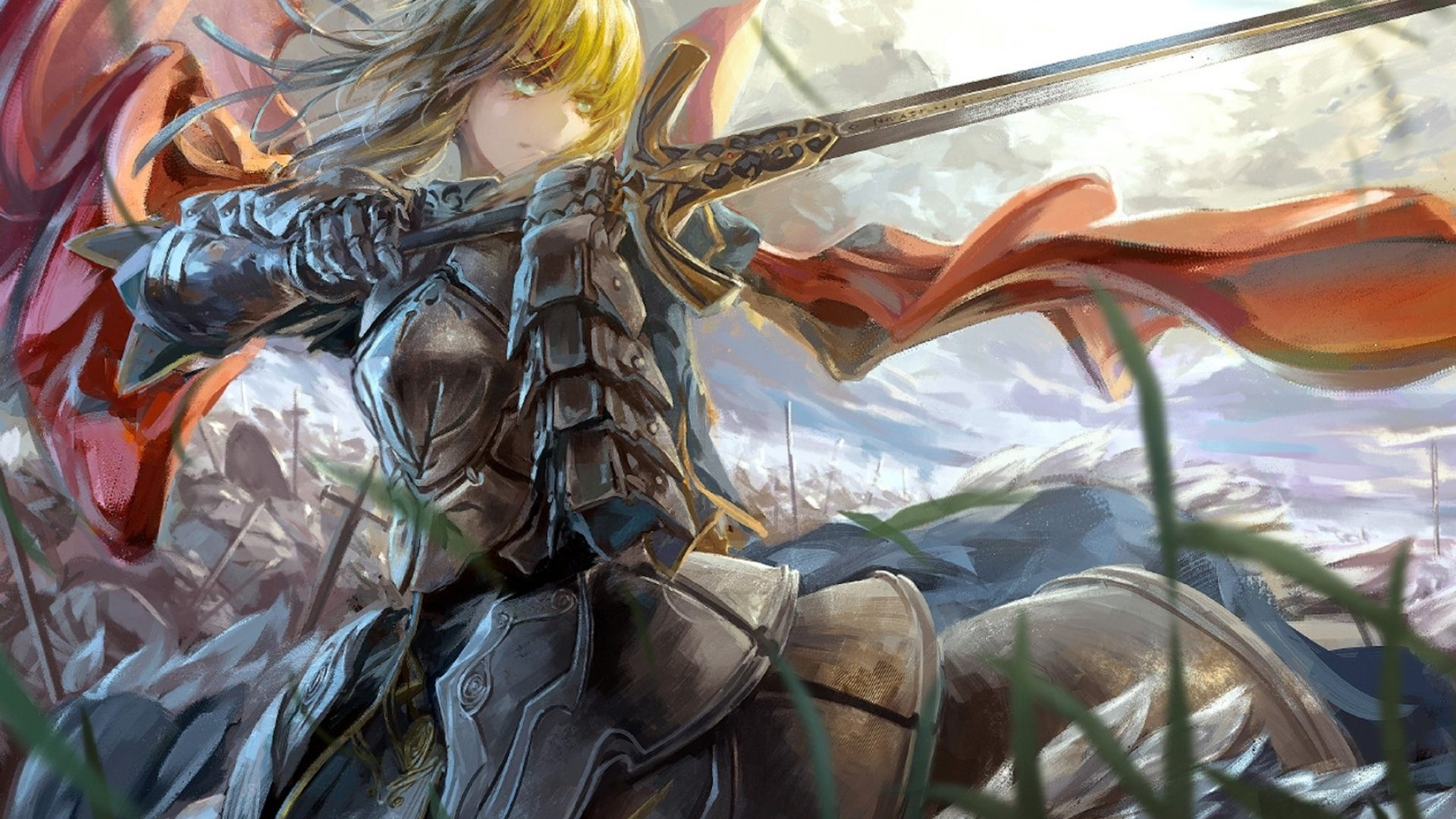 Download Fate Stay Night Saber Anime, Fate, Stay, Night, Saber, Anime  Wallpaper in 1920x1080 Resolution