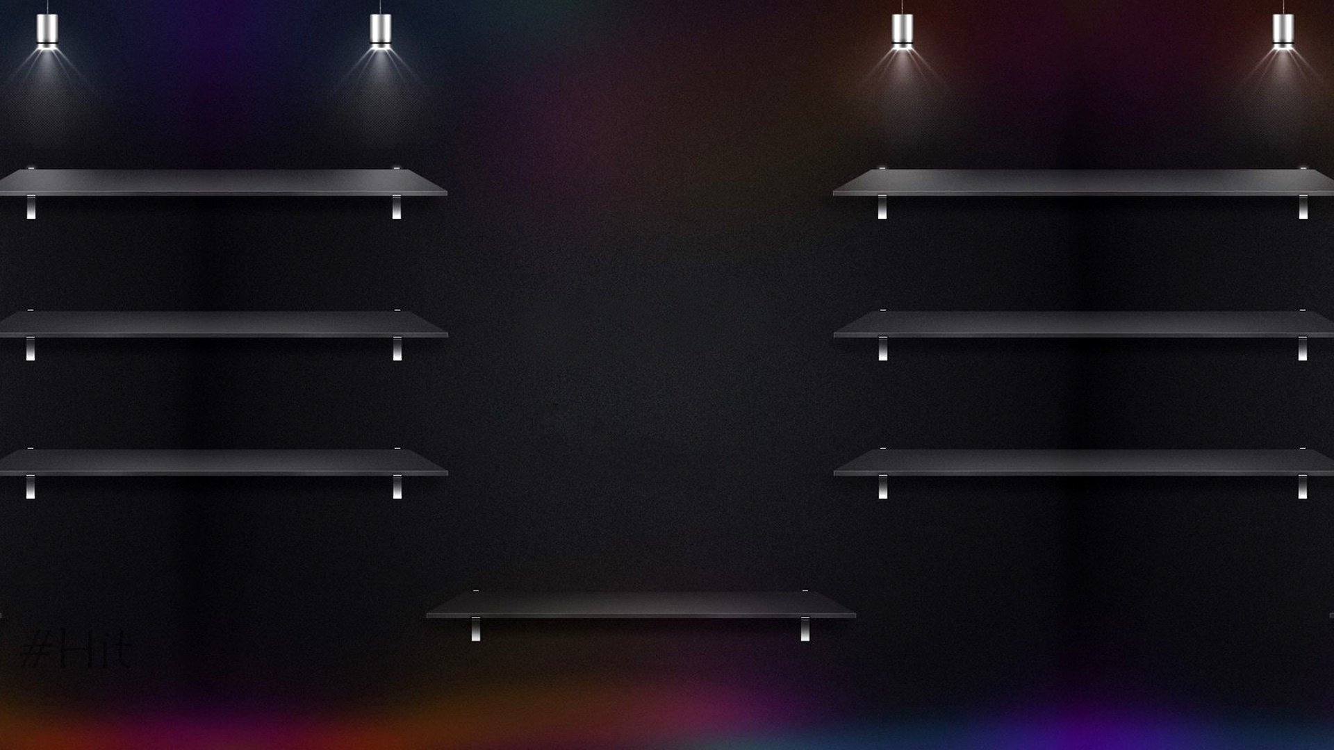 рабочий стол комната с полками