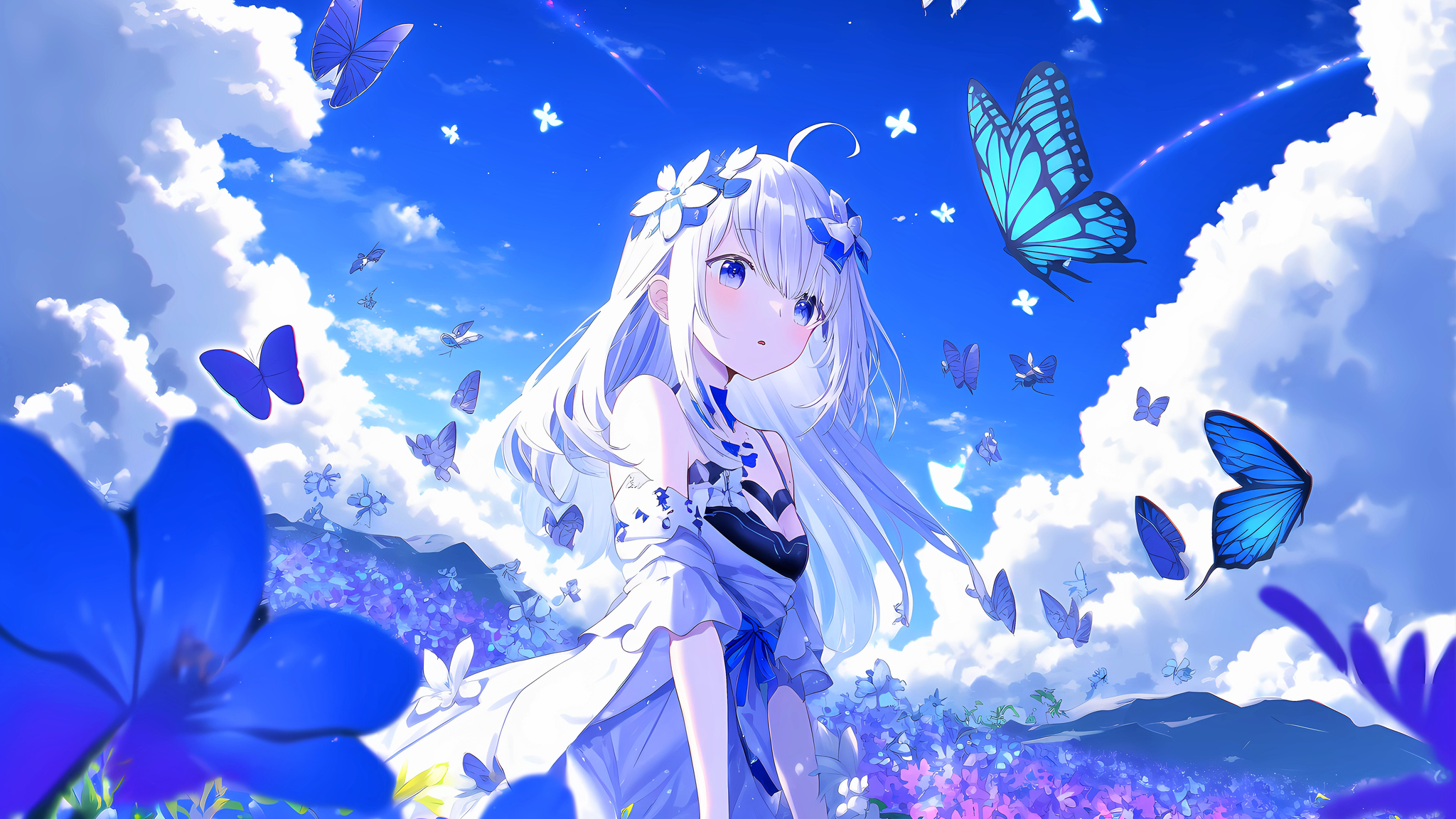 8 2048X1152 Anime beautiful sky anime HD wallpaper  Pxfuel