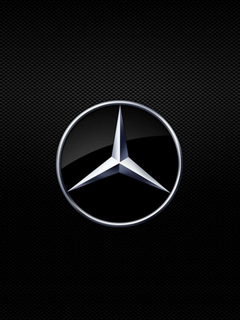 Download Mercedes Benz Logo Black, Mercedes, Mercedes benz, Logo, Black  Wallpaper in 240x320 Resolution