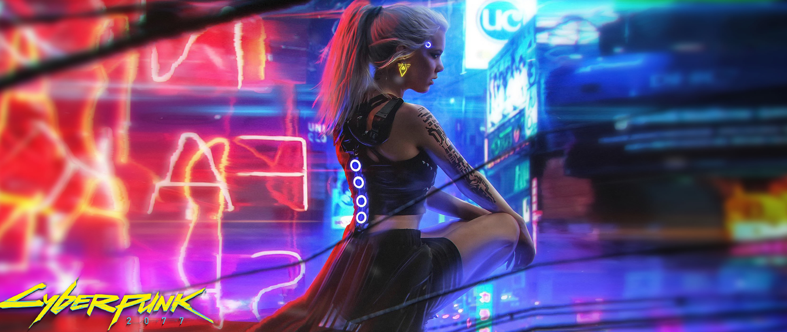 2560x1080 Cyberpunk Lamborghini Girl Alongside Wallpaper,2560x1080  Resolution HD 4k Wallpapers,Images,Backgrounds,Photos and Pictures