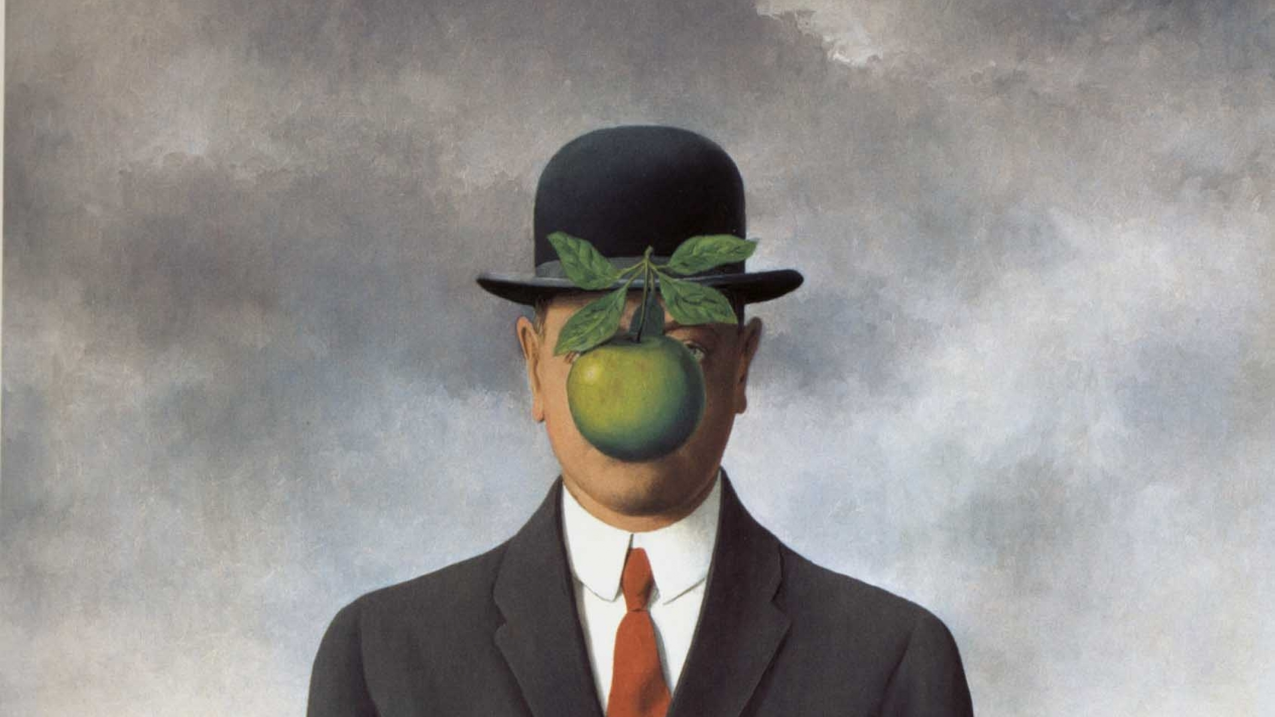 Download Rene Magritte Son Of Man Rene Magritte Son Of Man Wallpaper In 2560x1440 Resolution