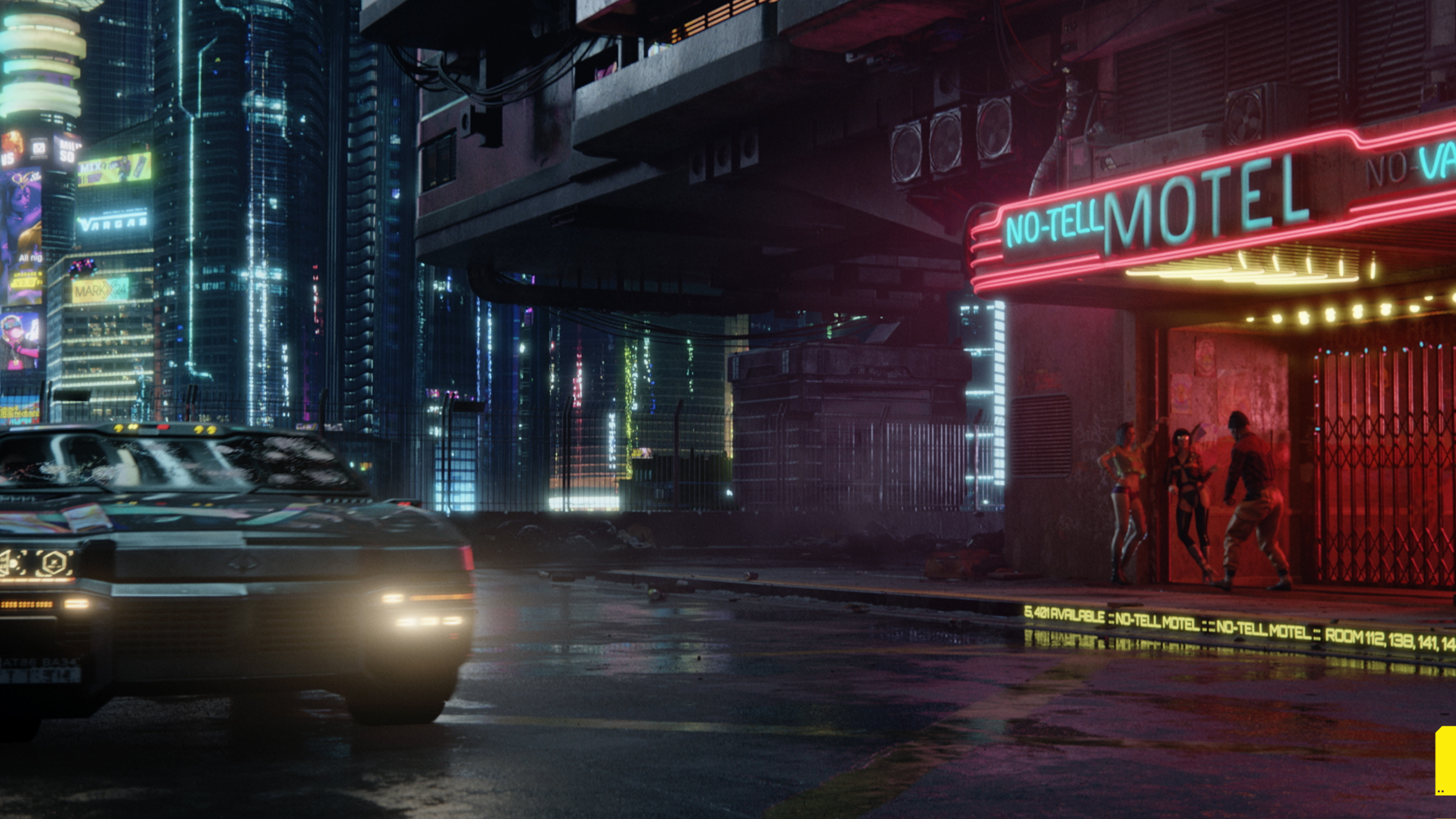 Download wallpaper: Cyberpunk 2077 city view 2560x1440