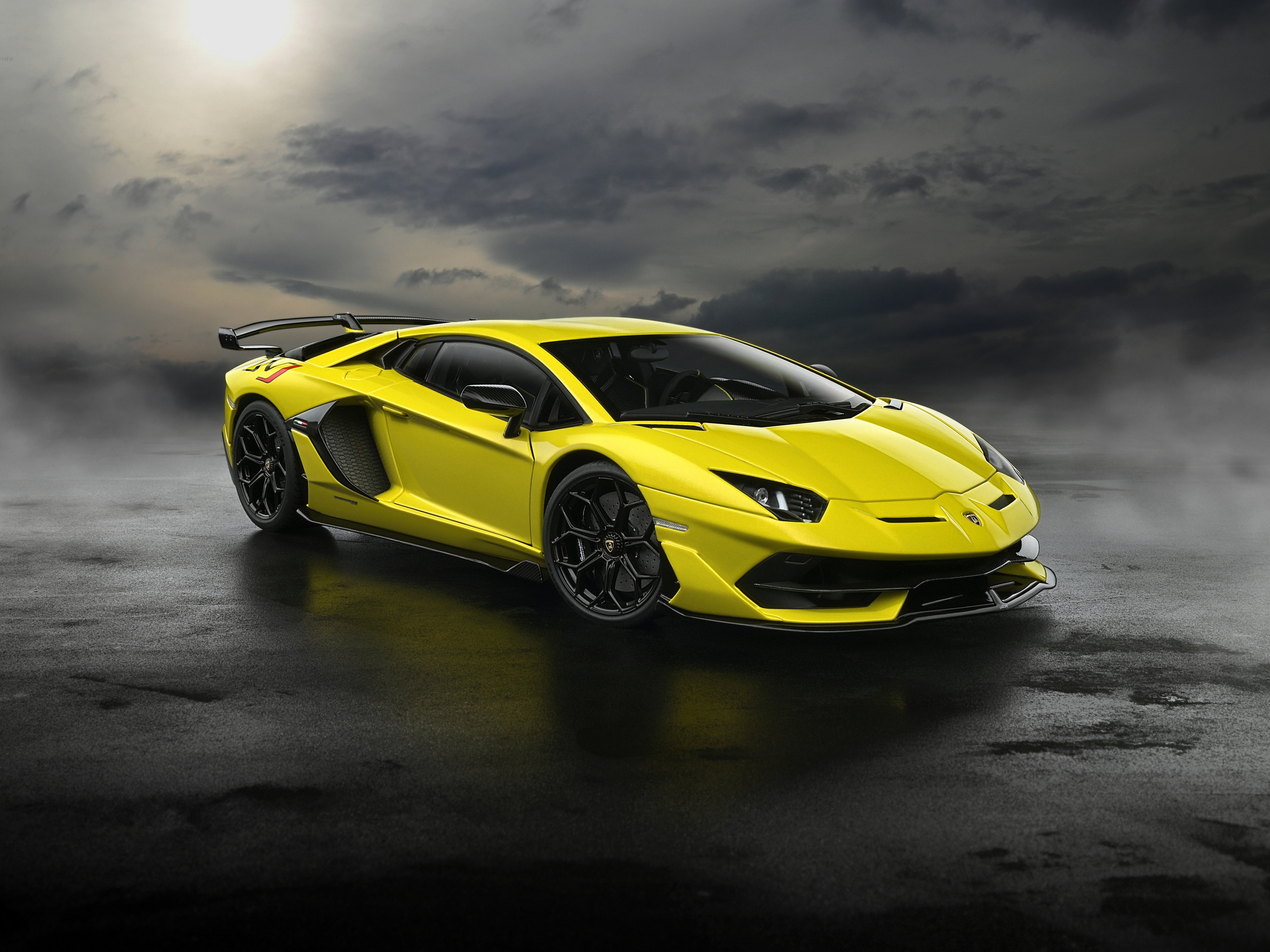 Download Lamborghini Aventador, Sport car, Yellow Wallpaper in 2560x1920  Resolution