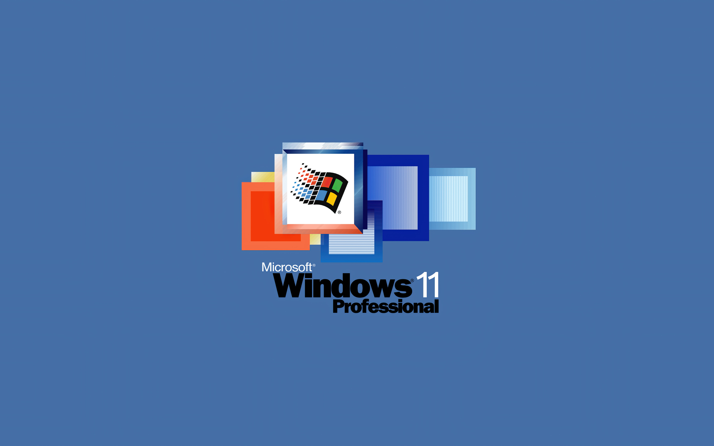 Download Windows 11 Professional, Windows 11, Windows 98, Logo, Cool Wallpaper  in 2880x1800 Resolution
