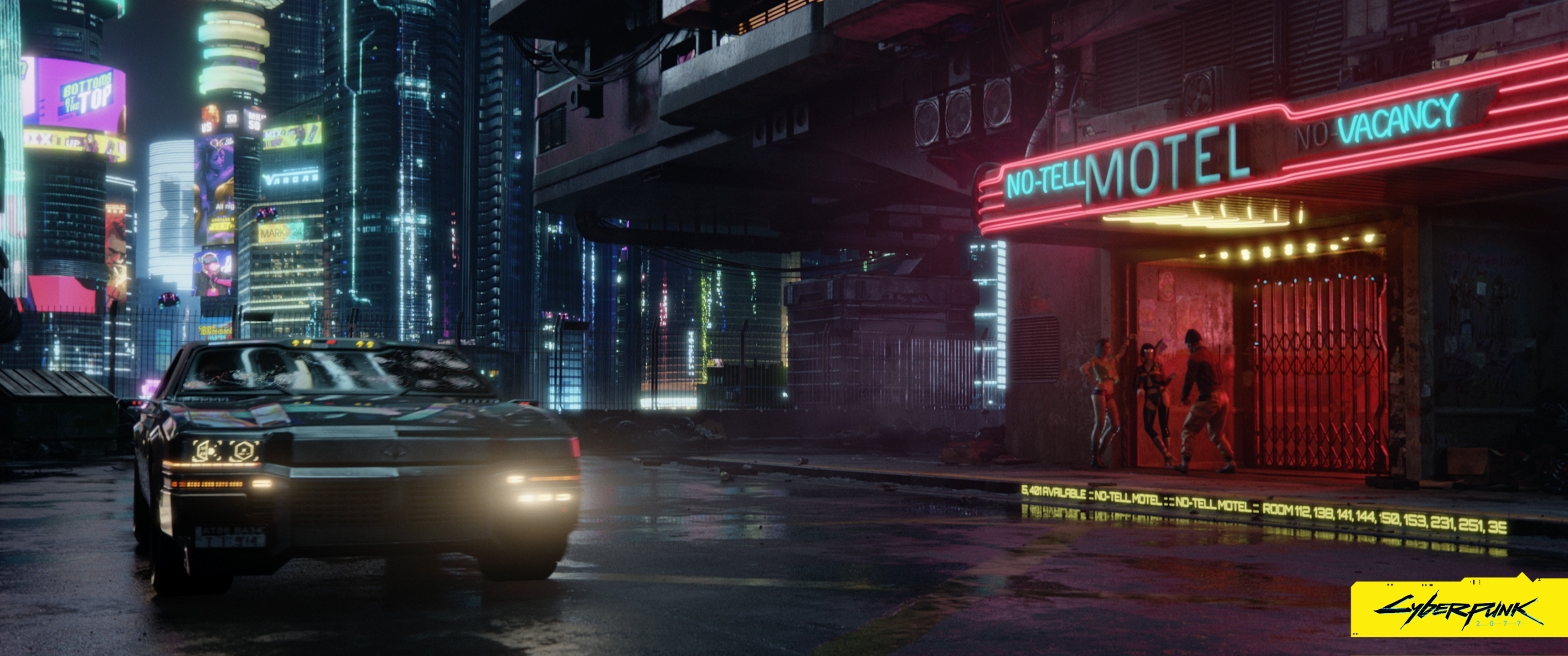 Download Ultrawide Cyberpunk Night City Wallpaper