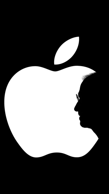 Download Steve Jobs Logo Tribute Apple, Steve, Jobs, Logo, Tribute, Apple  Wallpaper in 360x640 Resolution