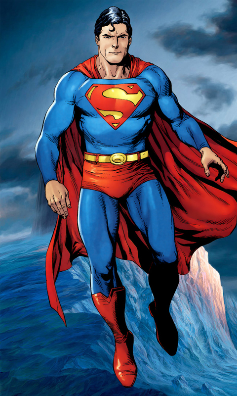 Download Superman cartoon, Superman, Cartoon Wallpaper in 480x800 Resolution