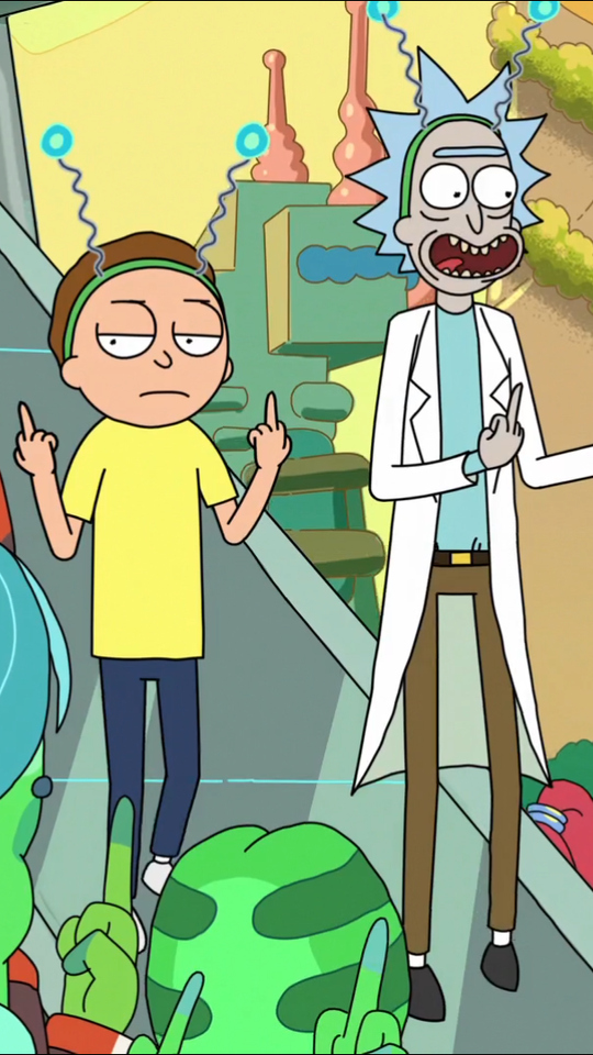 Rick and Morty Half Body 4K tải xuống hình nền