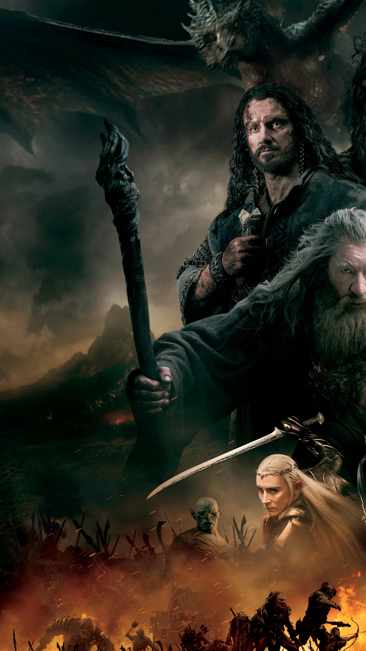 Download The Hobbit the Battle of the Five Armies 2014, Hobbit, Battle,  Five, Armies Wallpaper in 720x1280 Resolution