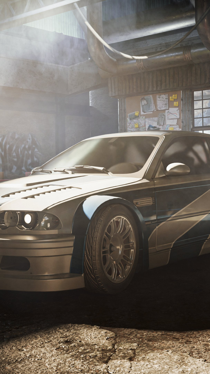 Download Need for Speed: Most Wanted, Most, Wanted, Bmw, M3, Garage, NFS  Wallpaper in 720x1280 Resolution