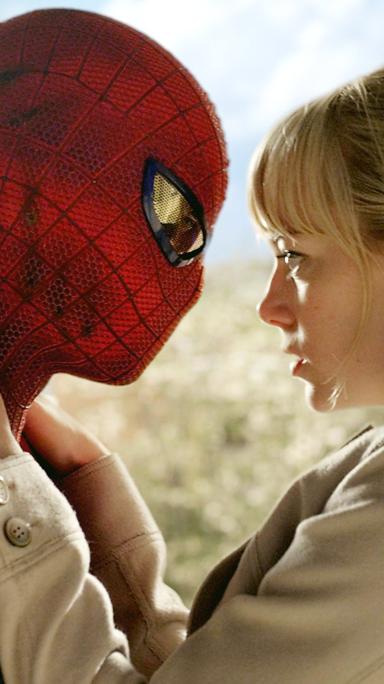 Download Spiderman and Gwen Stacy, Spider, Man, Gwen, Stacy Wallpaper in  750x1334 Resolution