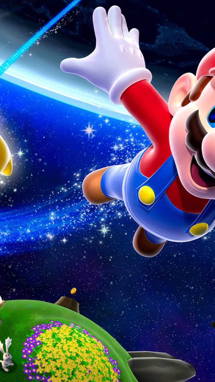 Download Feel the power of Mario Galaxy in your hands Wallpaper   Wallpaperscom