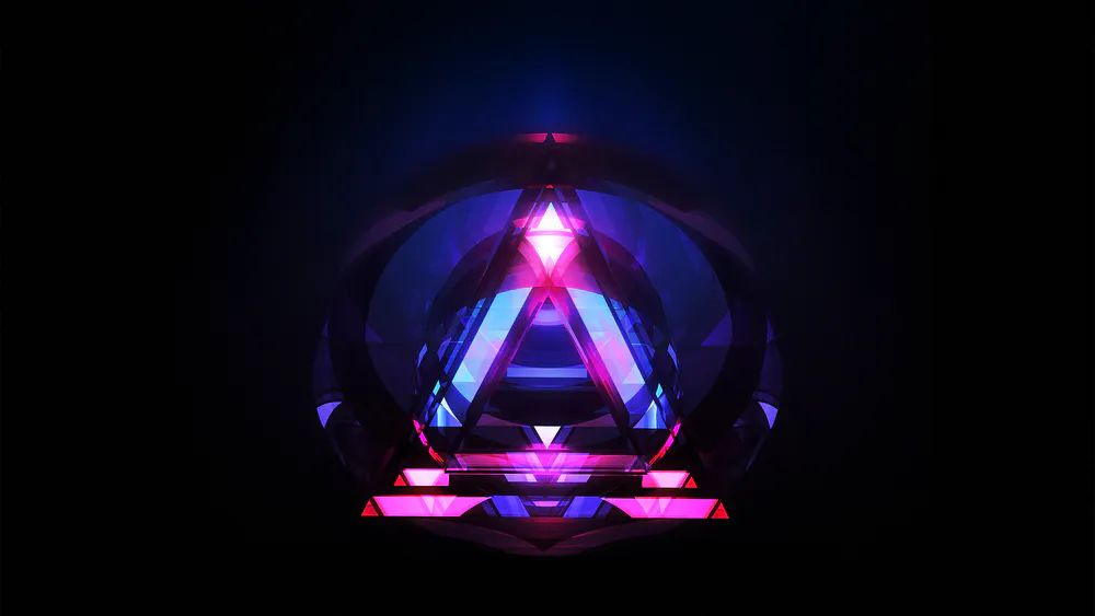Обои Abstract Triangle Purple Logo Light 360x640