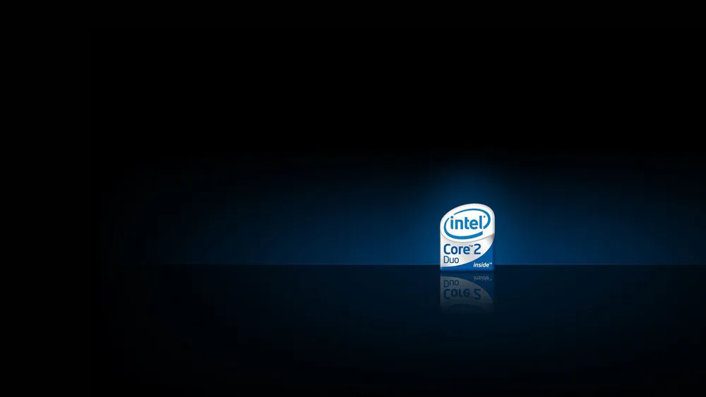 Обои Intel Processor Core 2 Duo Logo 960x854