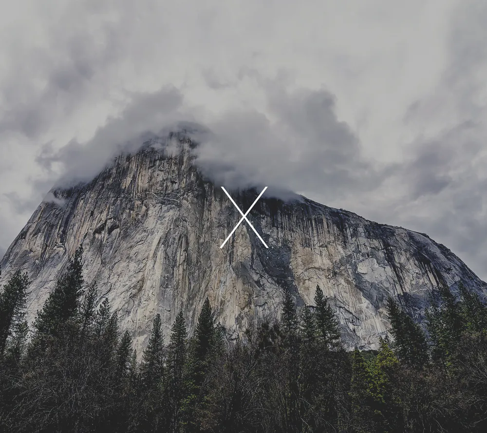 Обои Mac OSX Yosemite Cloudy Logo 960x854