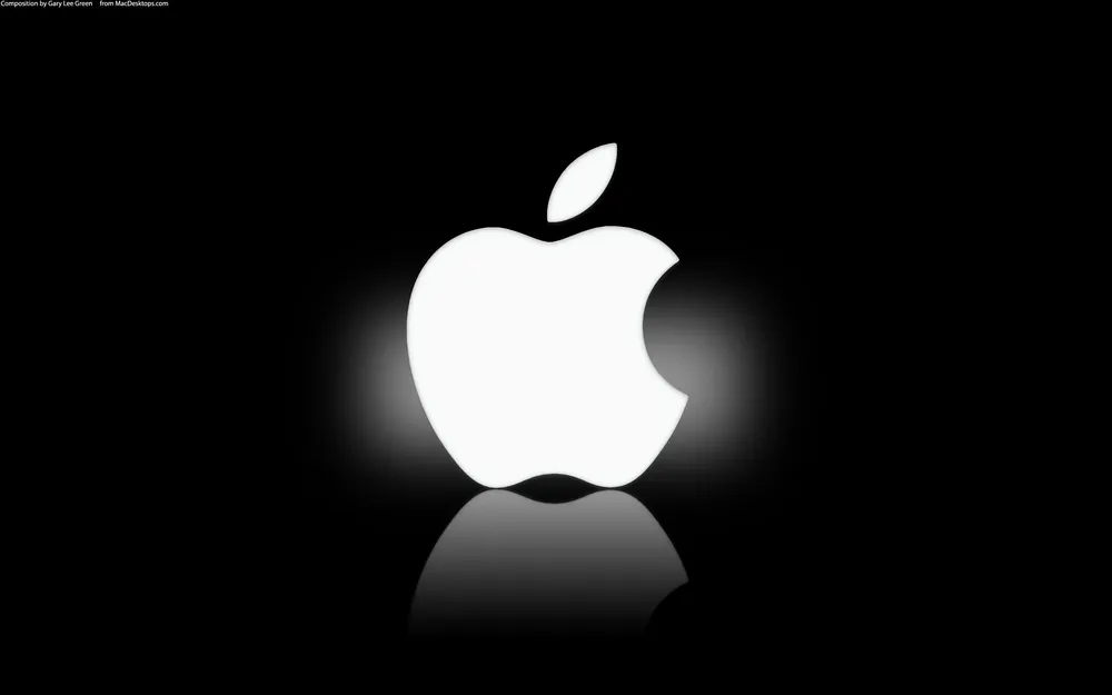 Wallpaper Apple Logo Black and White 720x1280