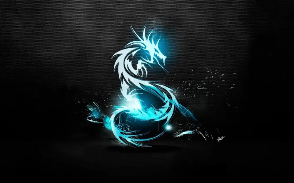 Wallpaper Dragon Art Logo 1024x576