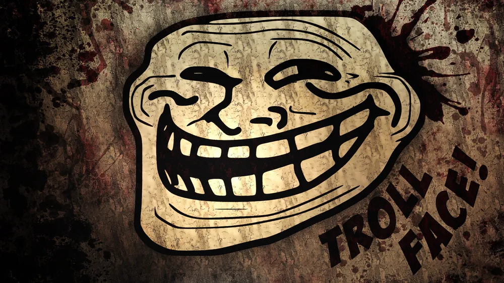 Wallpaper Trollface Humor Smile 1024x576
