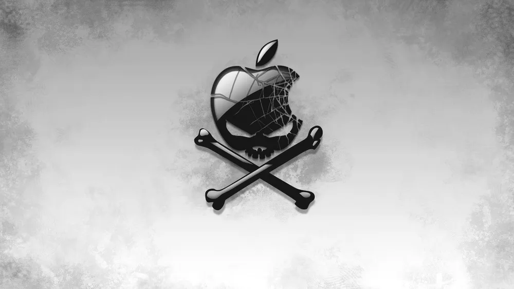 Обои Apple Pirate Logo 480x800