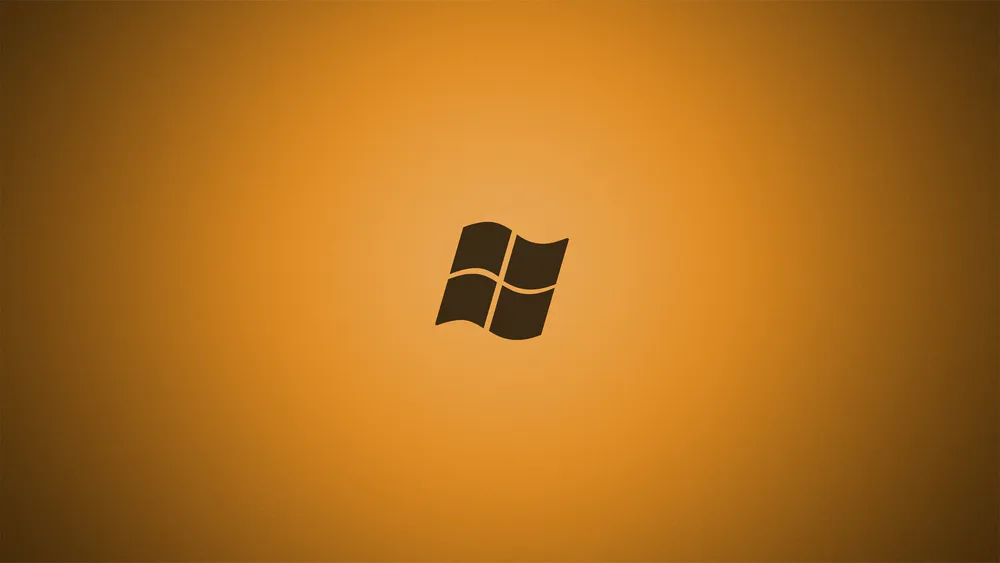 Wallpaper Windows Logo Gold 2560x1080