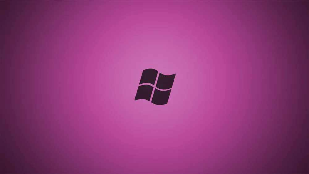 Wallpaper Windows Logo Purple 2560x1080