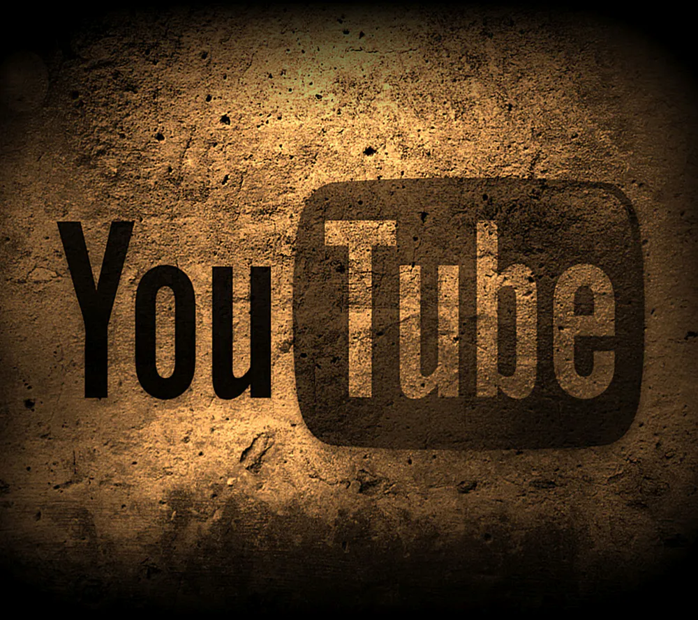 Обои YouTube Grunge Logo 1152x720