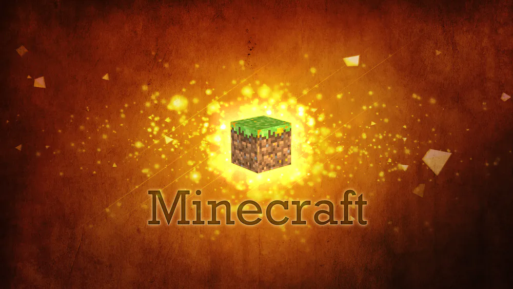 Wallpaper Minecraft logo 1152x864