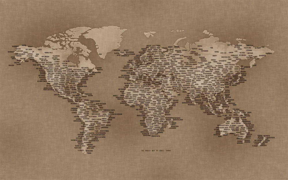 Шпалери World Map Of Small Towns 1920x1080