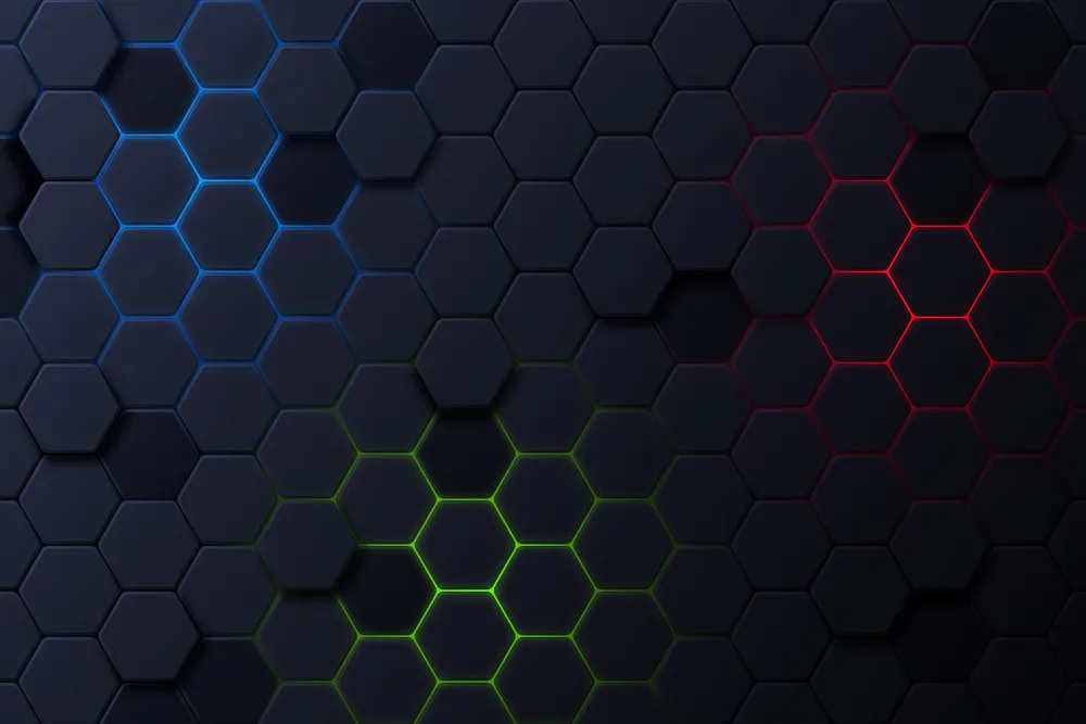 Manually crop Hexagon, Neon, Glow, Cells wallpaper to 1920x1080