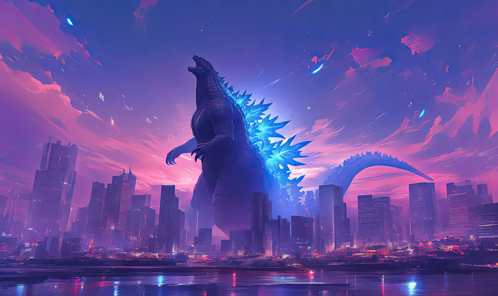 Wallpaper Godzilla 3440x1440