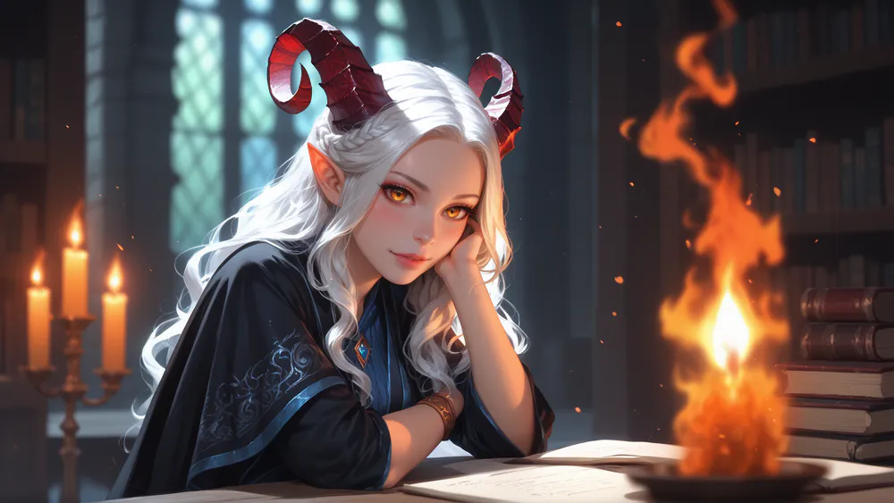 Manually crop Tiefling, Mage, Girl wallpaper to 2560x1440 resolution to ...