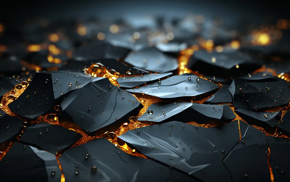 Обои Золотой чёрный фон с гранжевой текстурой 1366x768