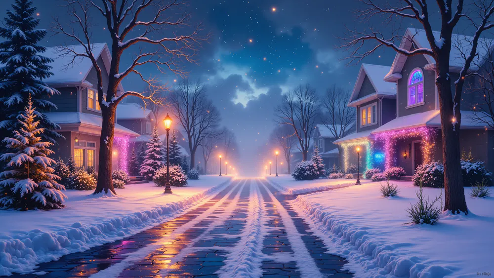 Wallpaper Winter landscape 1600x900