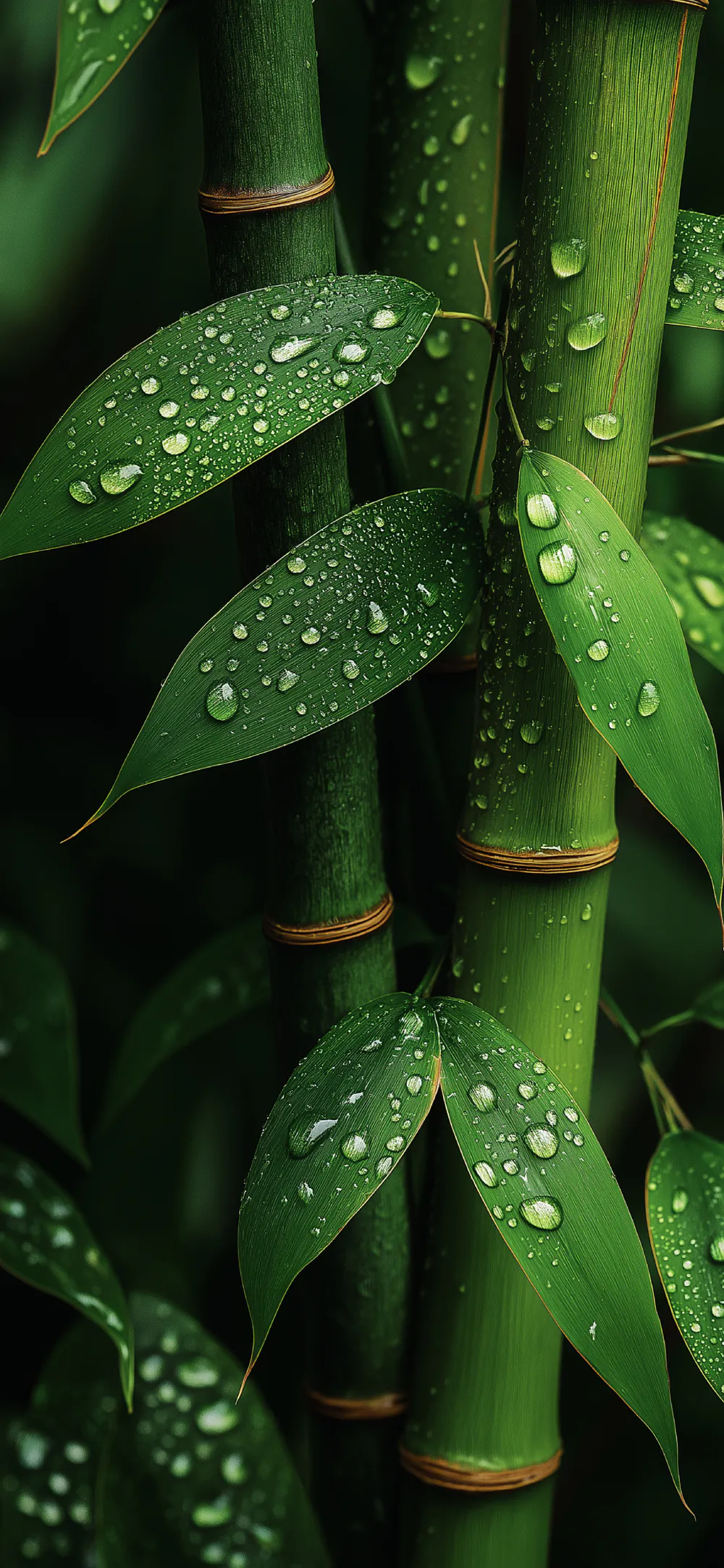 Wallpaper Rain falls on the sheet 1366x768